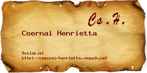Csernai Henrietta névjegykártya